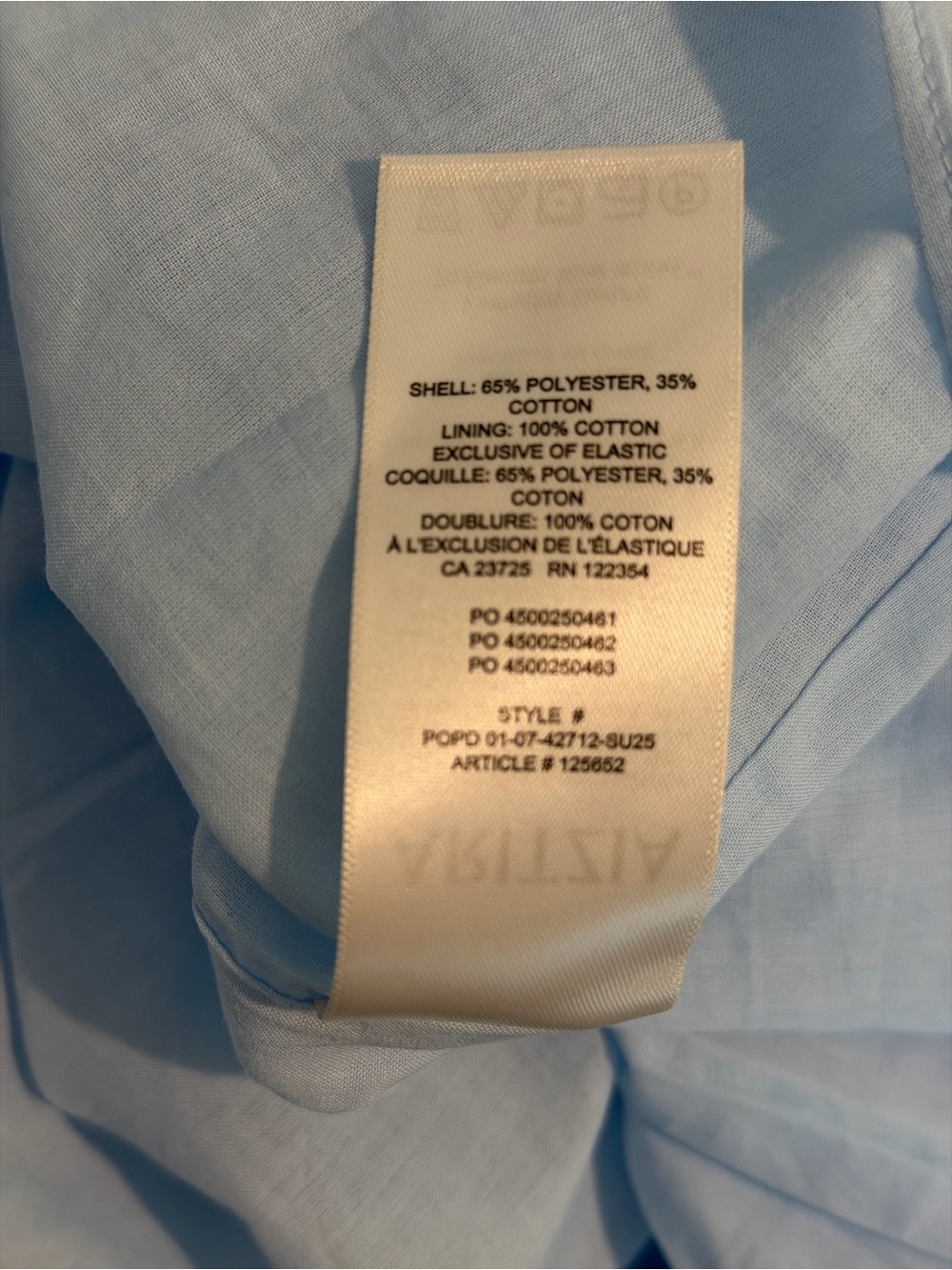 ARITZIA Babaton Ladder Poplin Feminine Balletcore Maxi Skirt size L | baby blue - Picture 7 of 7